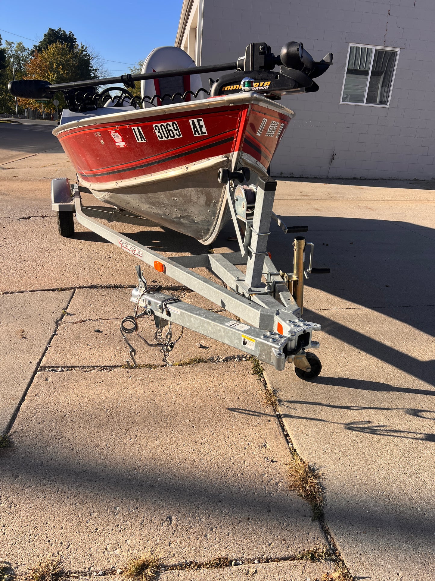 1991 Lund Rebel Pike 16" With Trailer